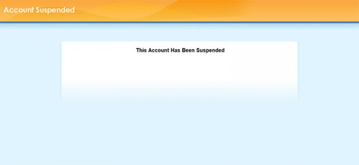 Account Temporary Suspend