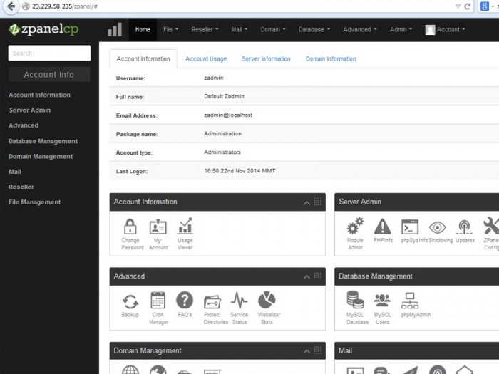 WWM Virtual Private Server အား ZPanel ထည့္သြင္းအသုံးျပဳျခင္း