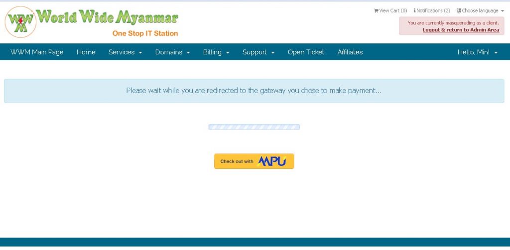 MPU Payment redirect