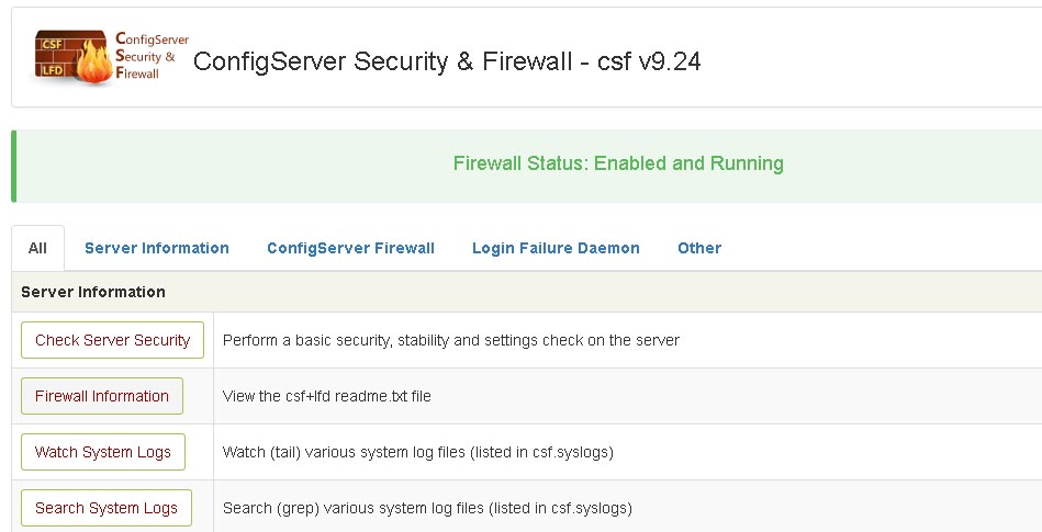 Config Server Firewall (or CSF)
